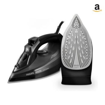 Philips Walita Preto Ferro A Vapor Série 5000 1470W, Vapor constante de 25 g/min, Sistema de vapor extra de 180 g, SteamGlide Plus (DST5040/85), 110v