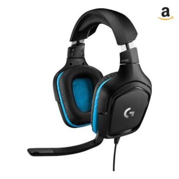 Headset Gamer Logitech G432 7.1 Dolby Surround para PC, PlayStation, Xbox e Nintendo Switch – Preto/Azul