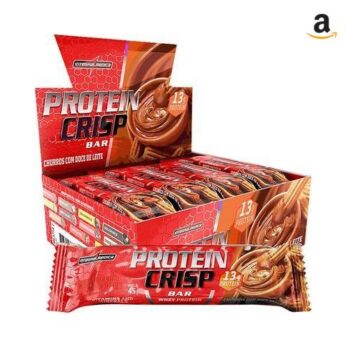 Integralmédica Barra de Proteína Whey Protein Crisp Bar Churros Snack Proteíco Pré e Pós-Treino Display com 12 Unidades