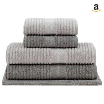 Jogo de toalhas Buddemeyer Doris Banho Cinza Claro/Cinza 5 peças